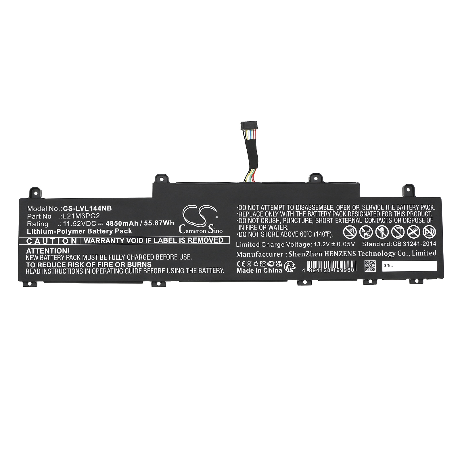 Batteri till Notebook, Bärbar dator för Lenovo ThinkPad L14 Gen 4(Intel)21H10063ED m.fl.