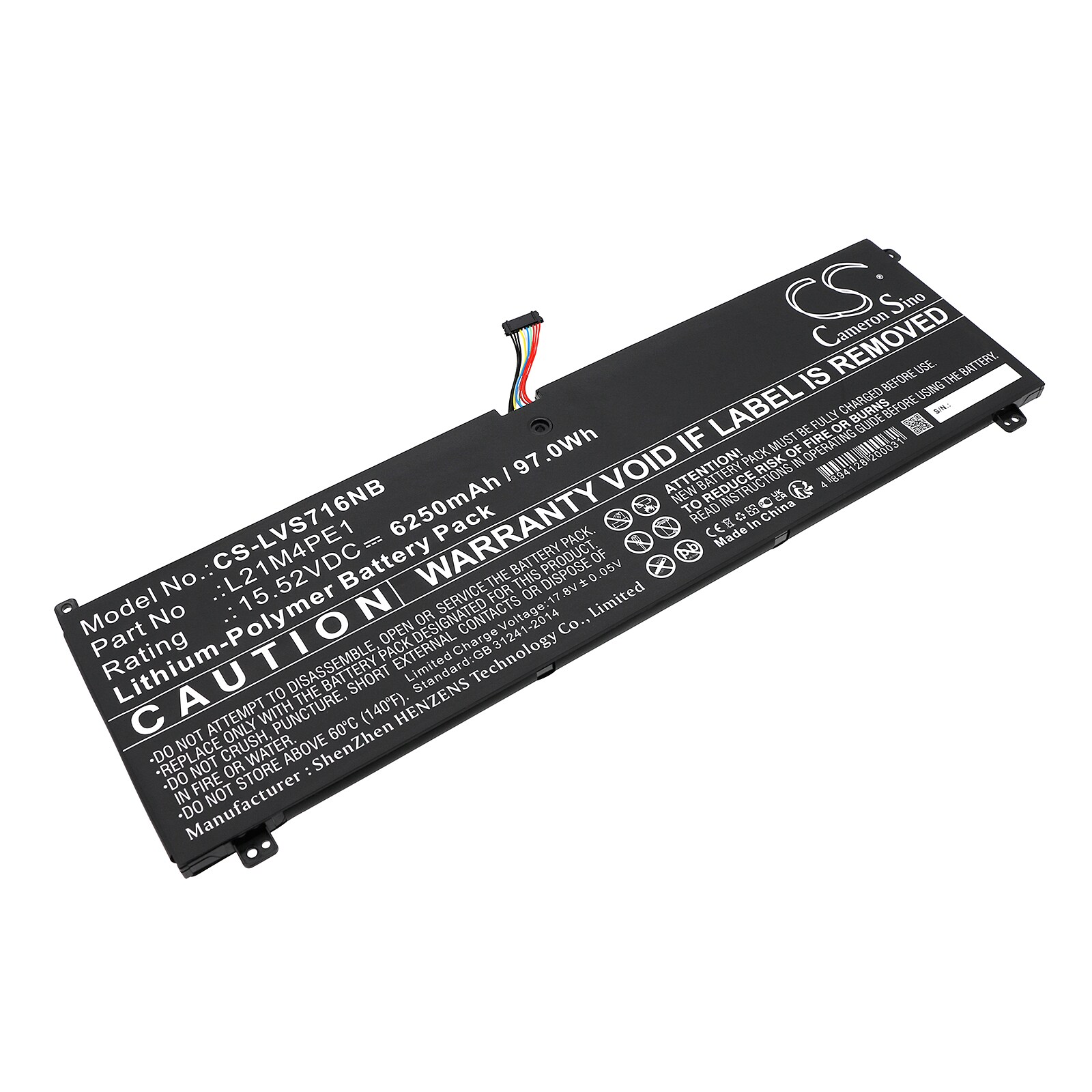 Batteri till Notebook, Bärbar dator för Lenovo Legion S7 16IAH7 82TF008SRK m.fl.