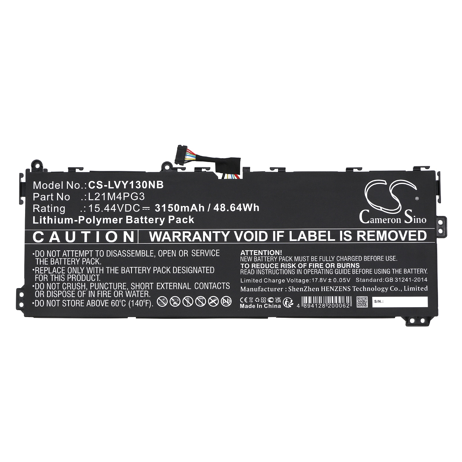 Batteri till Notebook, Bärbar dator för Lenovo Yoga 13W