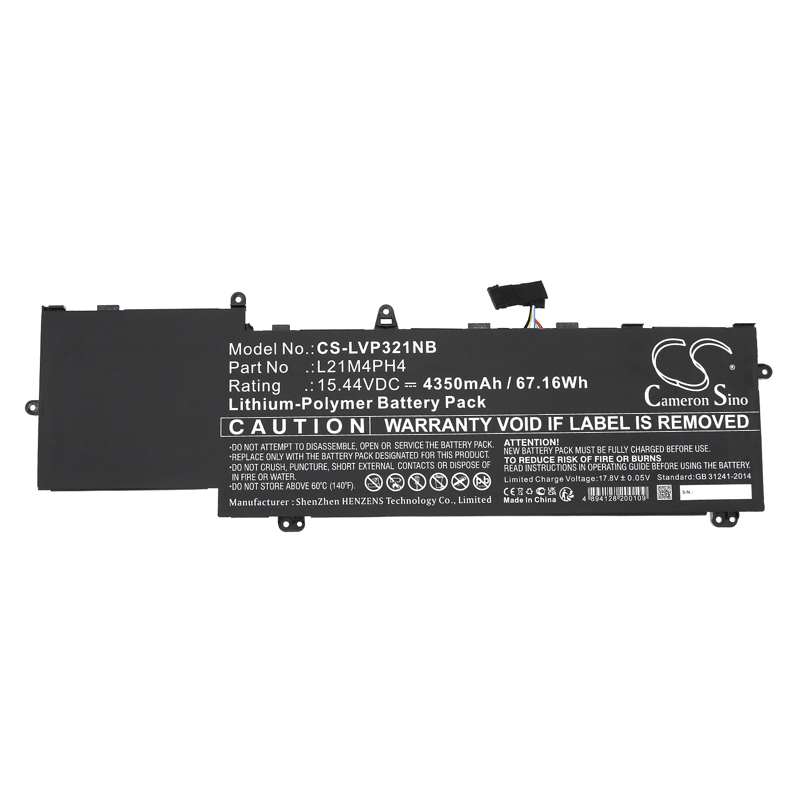 Batteri till Notebook, Bärbar dator för Lenovo ThinkBook Plus G3 IAP 21EL001FFR m.fl.