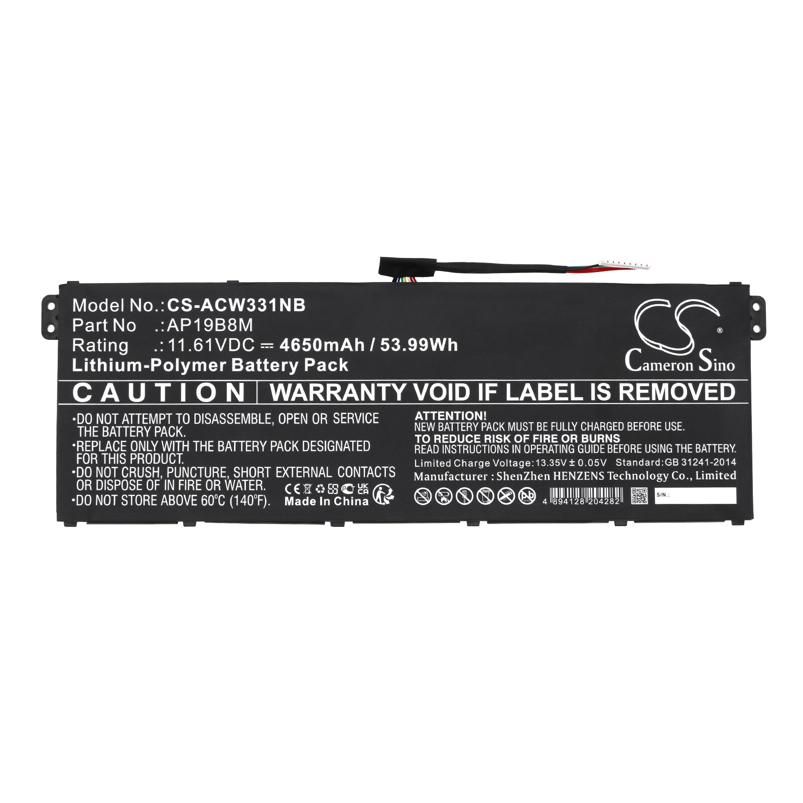 Batteri till Notebook, Bärbar dator för Acer Chromebook Spin 713 CP713-3W-57JX m.fl.