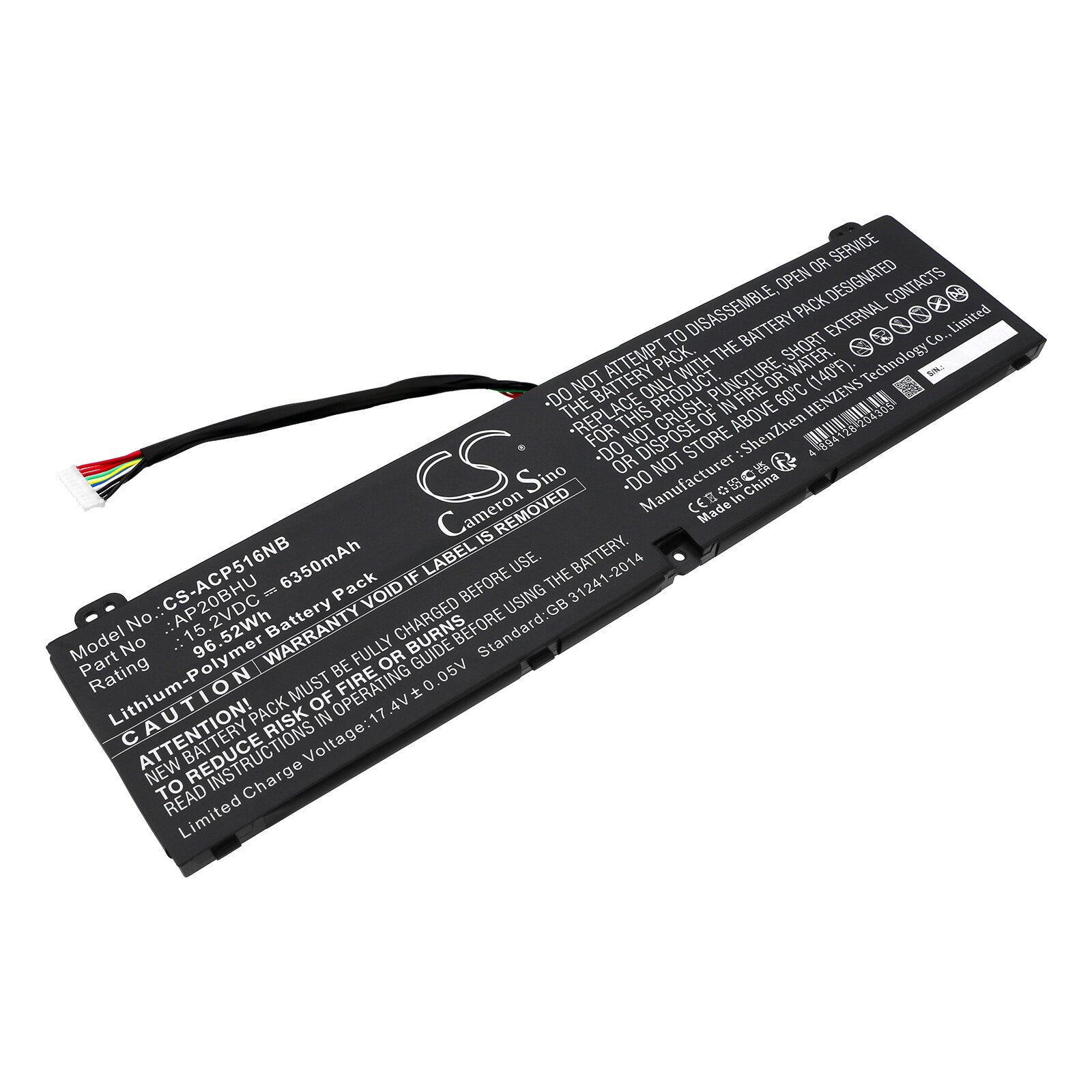 Batteri till Notebook, Bärbar dator för Acer Predator Triton 500 SE PT516-52s-72FE m.fl.