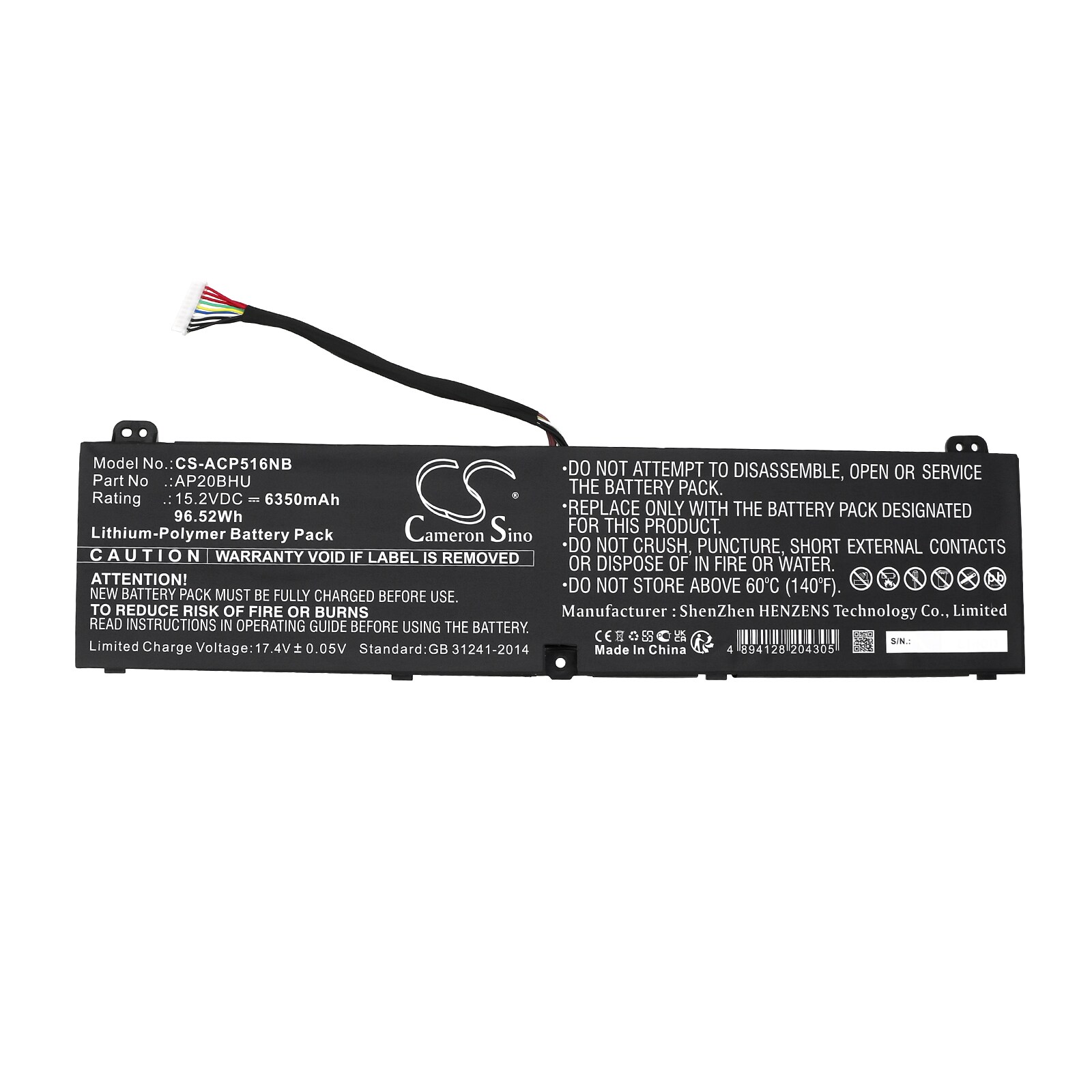 Batteri till Notebook, Bärbar dator för Acer Predator Triton 500 SE PT516-52s-72FE m.fl.