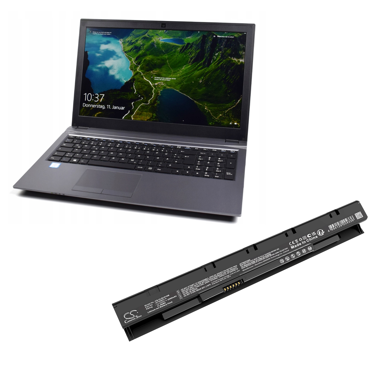 Batteri till Notebook, Bärbar dator för Schenker Slim 15-L17(N751WU) m.fl.