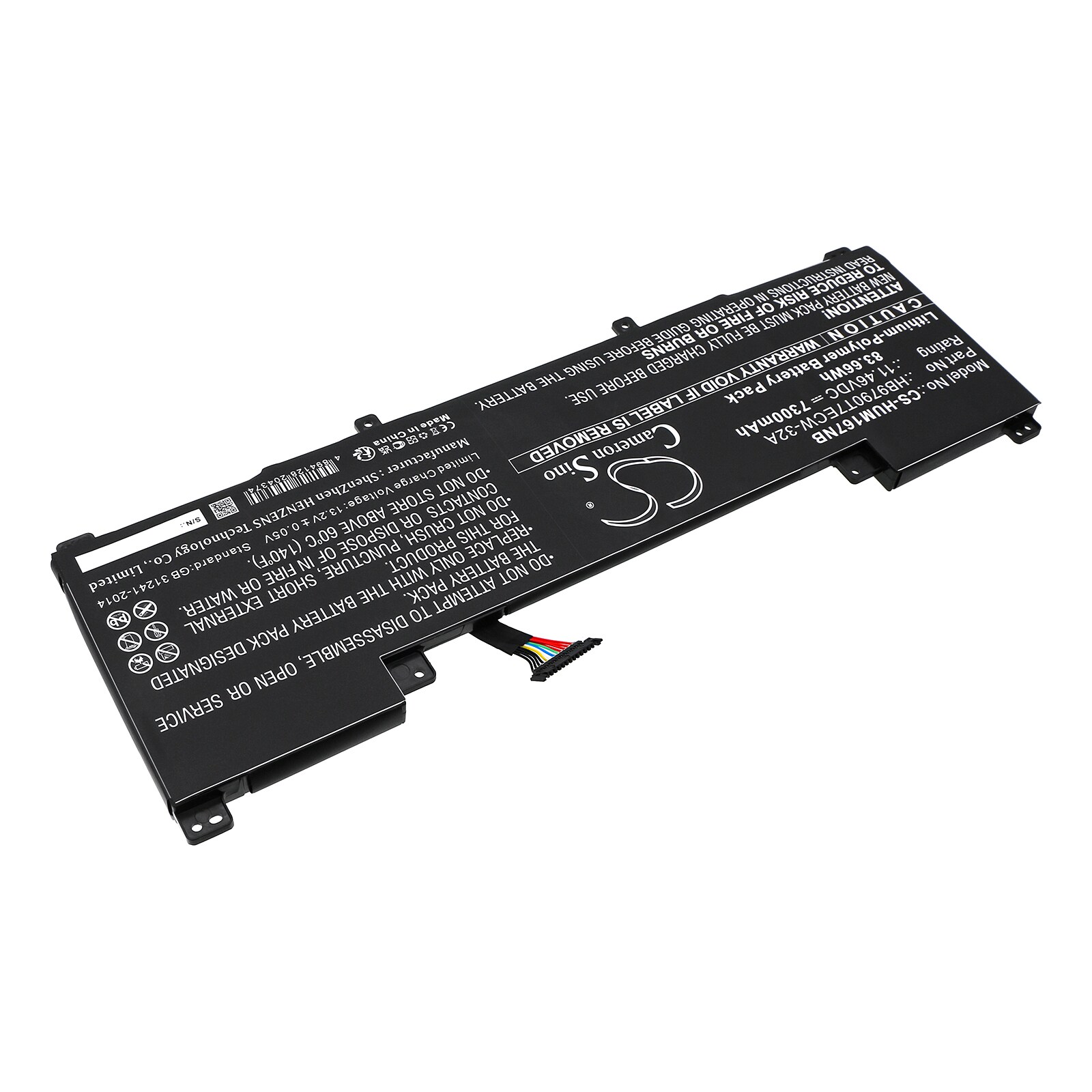Batteri till Notebook, Bärbar dator för Huawei MateBook 16s i7, MateBook 16 CREM-WFD9 m.fl.