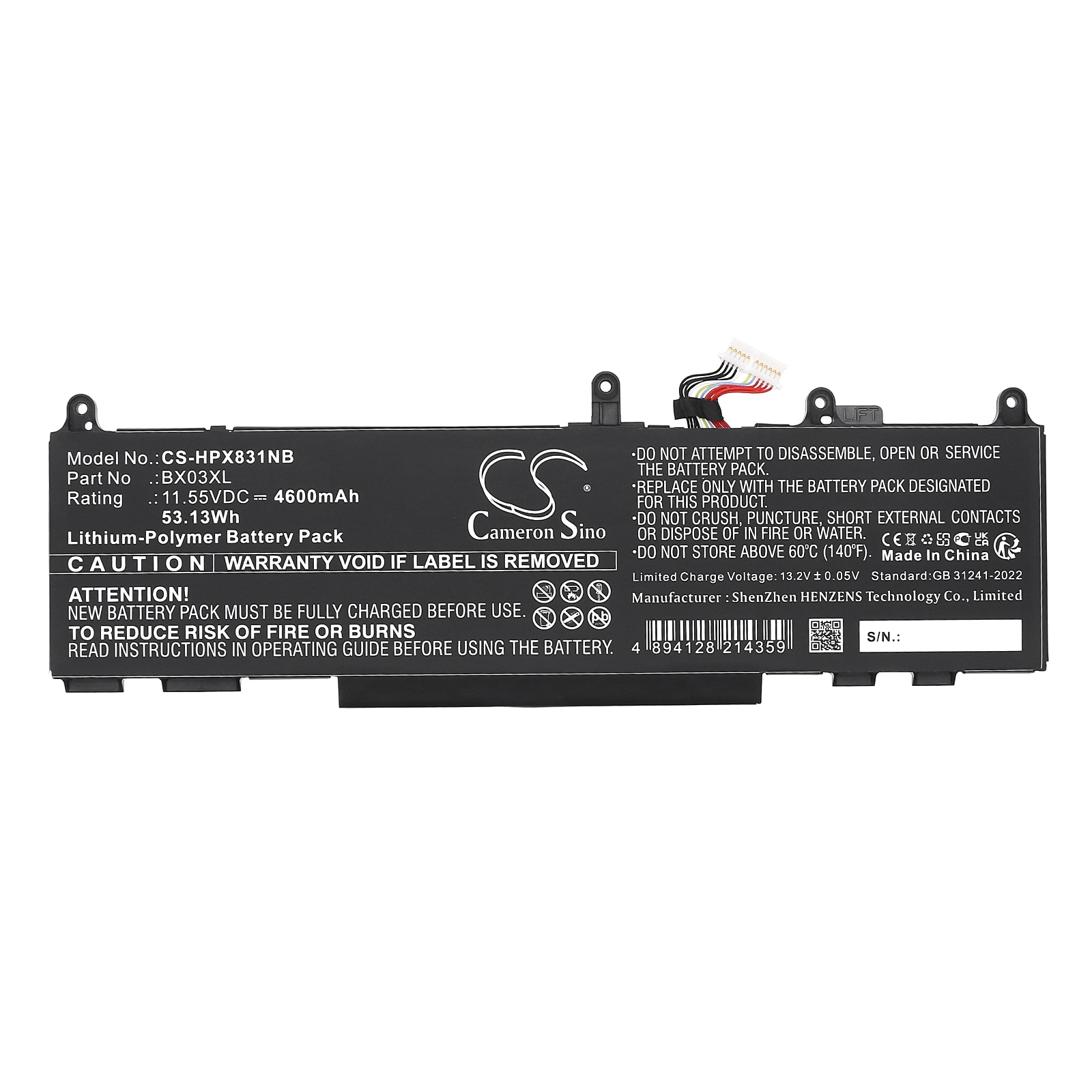 Batteri till Notebook, Bärbar dator för HP Elite X360 830 G11 2 In 1 m.fl.