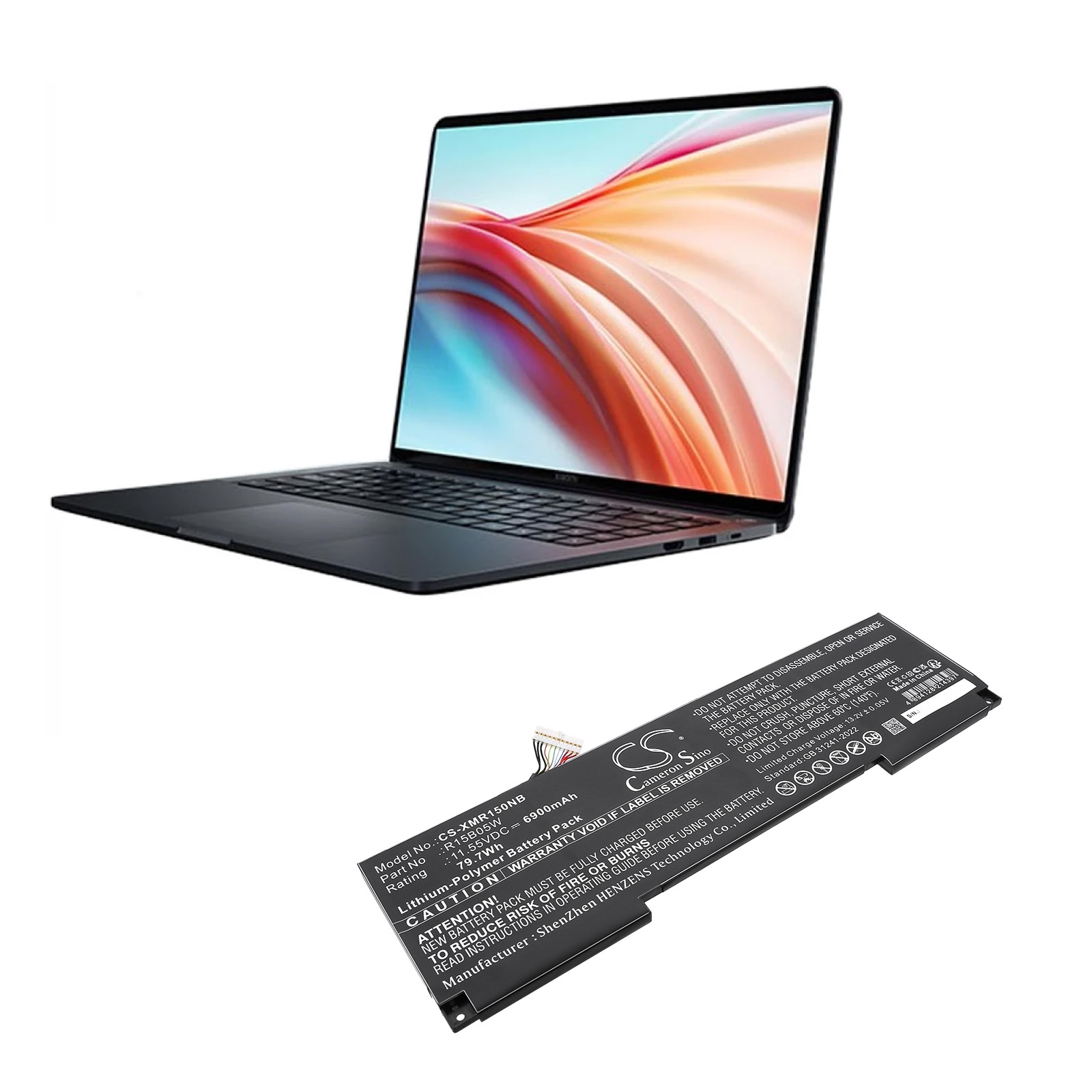 Batteri till Notebook, Bärbar dator för Xiaomi Notebook Pro X 15, Pro X15