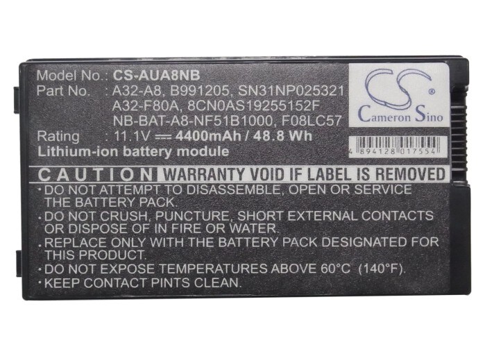 Batteri till Notebook, Bärbar dator för Asus F8Sn, F8, A8000Ja m.fl.