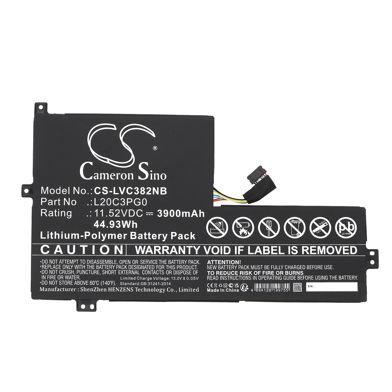 Batteri till Notebook, Bärbar dator för Lenovo 300w Gen 3 82J1001HSP m.fl.