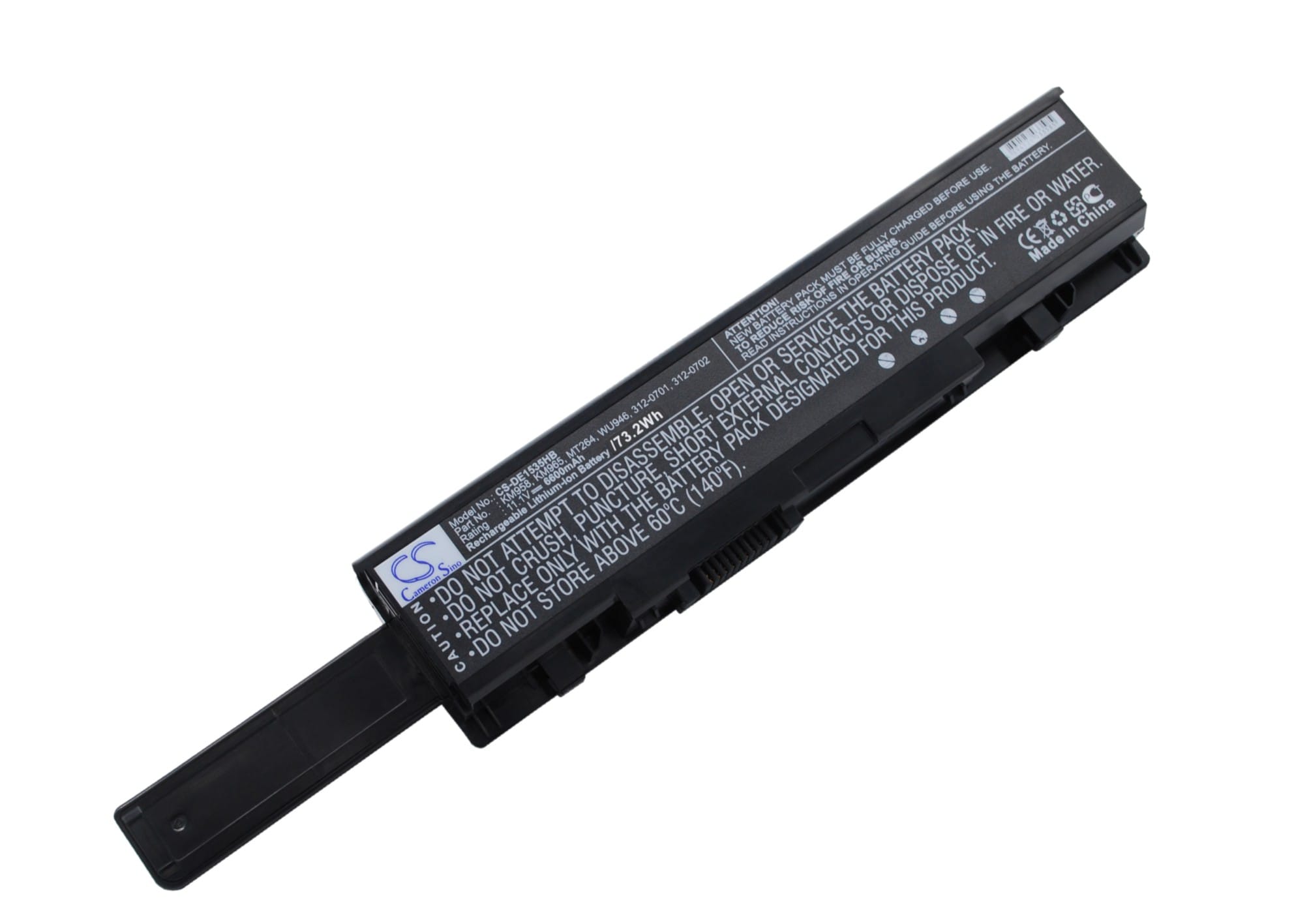 Batteri till Notebook, Bärbar dator för DELL Studio 1535, Studio 1536, Studio 1537 m.fl.