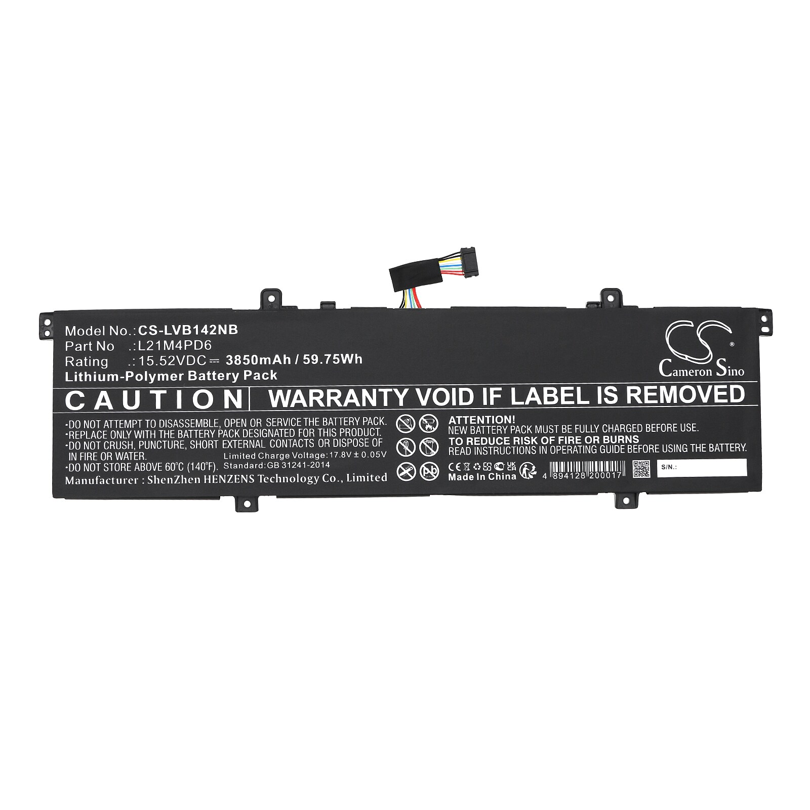 Batteri till Notebook, Bärbar dator för Lenovo ThinkBook 14 G4 IAP 21CX000HRE m.fl.