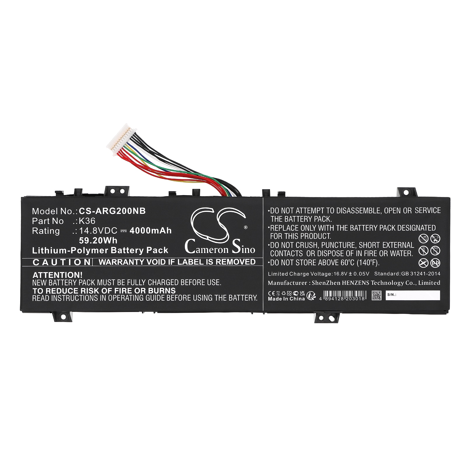 Batteri till Notebook, Bärbar dator för Enz K36N, R34, M15RX m.fl.