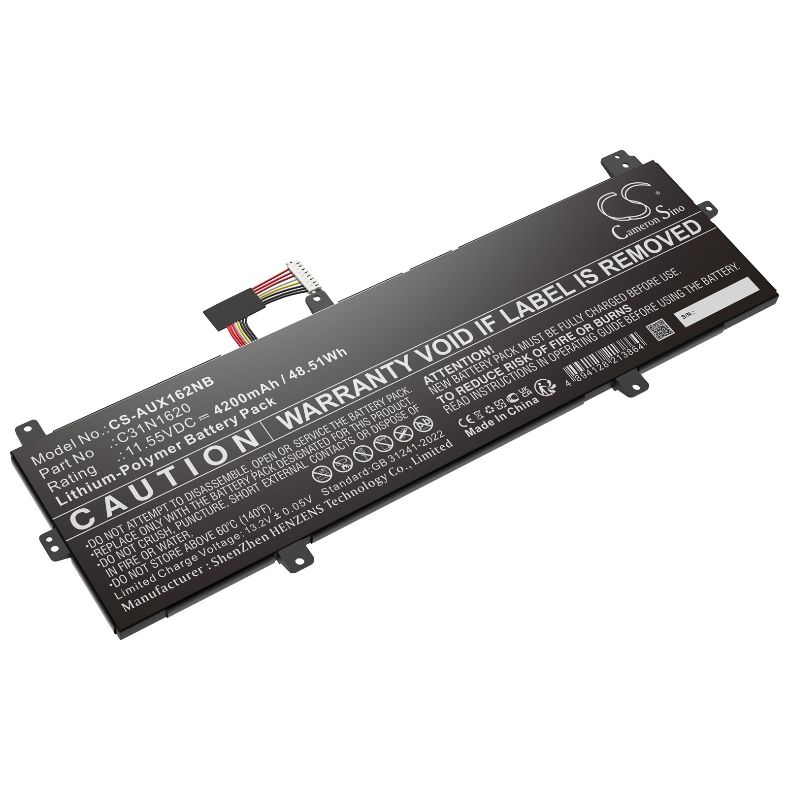 Batteri till Notebook, Bärbar dator för Asus BX430, BX430UA, BX430UQ m.fl.