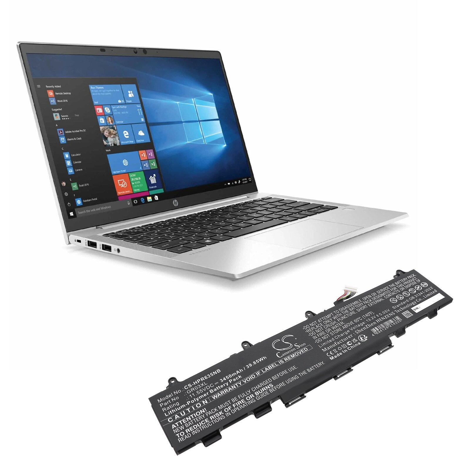 Batteri till Notebook, Bärbar dator för HP ProBook 635 AERO G7 m.fl.