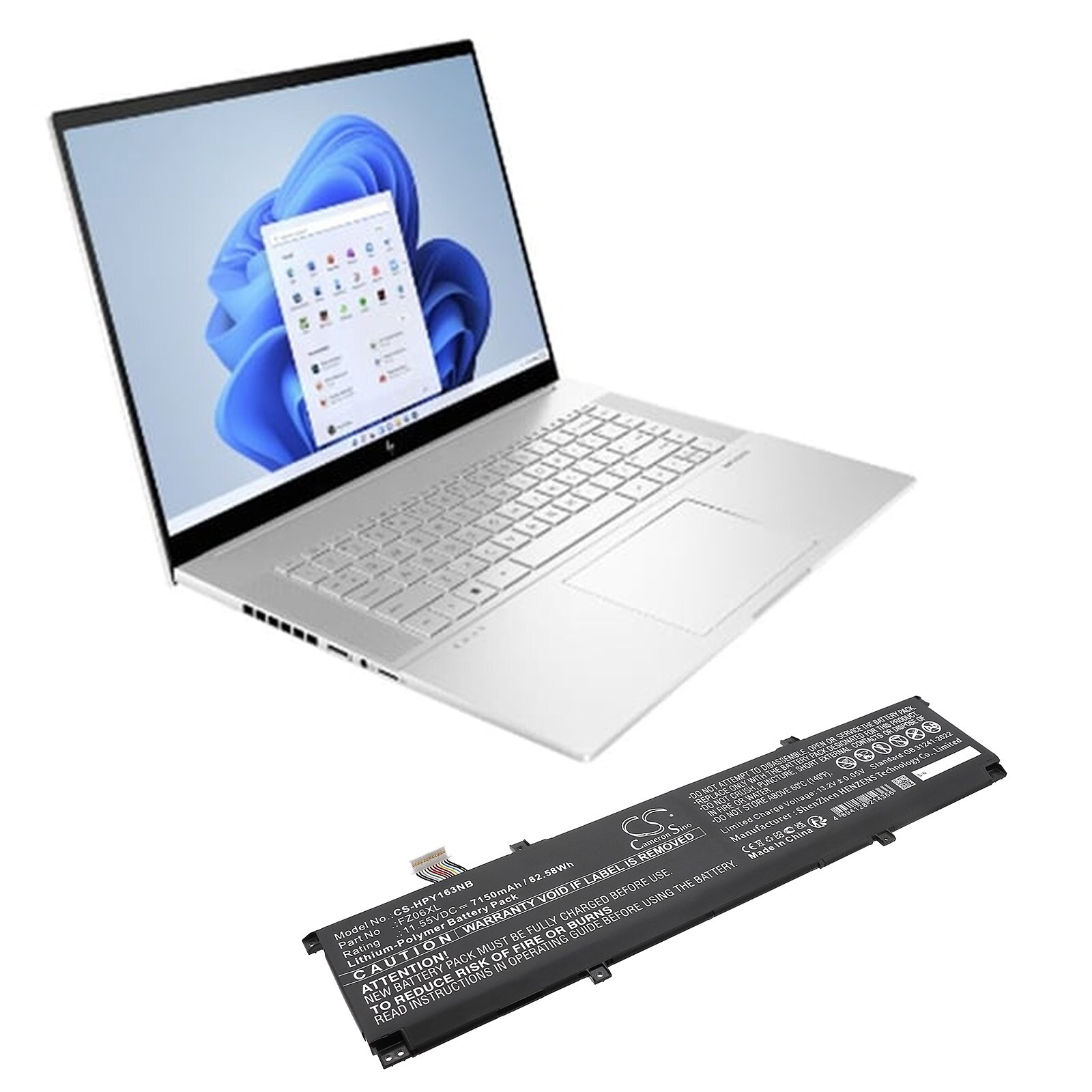 Batteri till Notebook, Bärbar dator för HP 16-f0035nr, 16t-f000, ENVY 16-H0000CI m.fl.