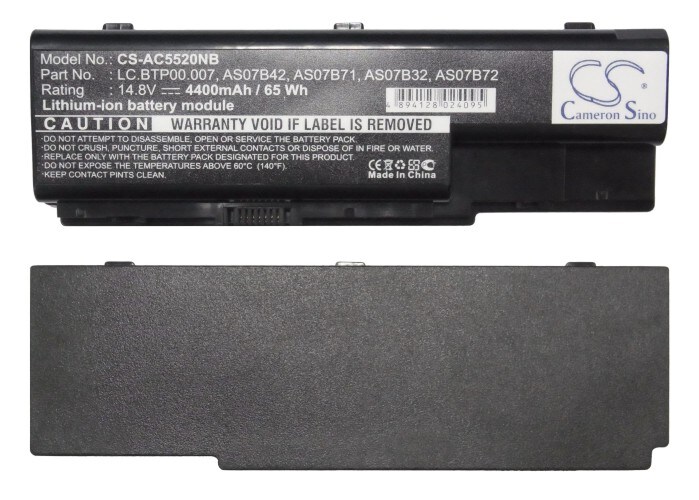 Batteri till Notebook, Bärbar dator för Acer Aspire 7520, Aspire 6920-6621 m.fl.