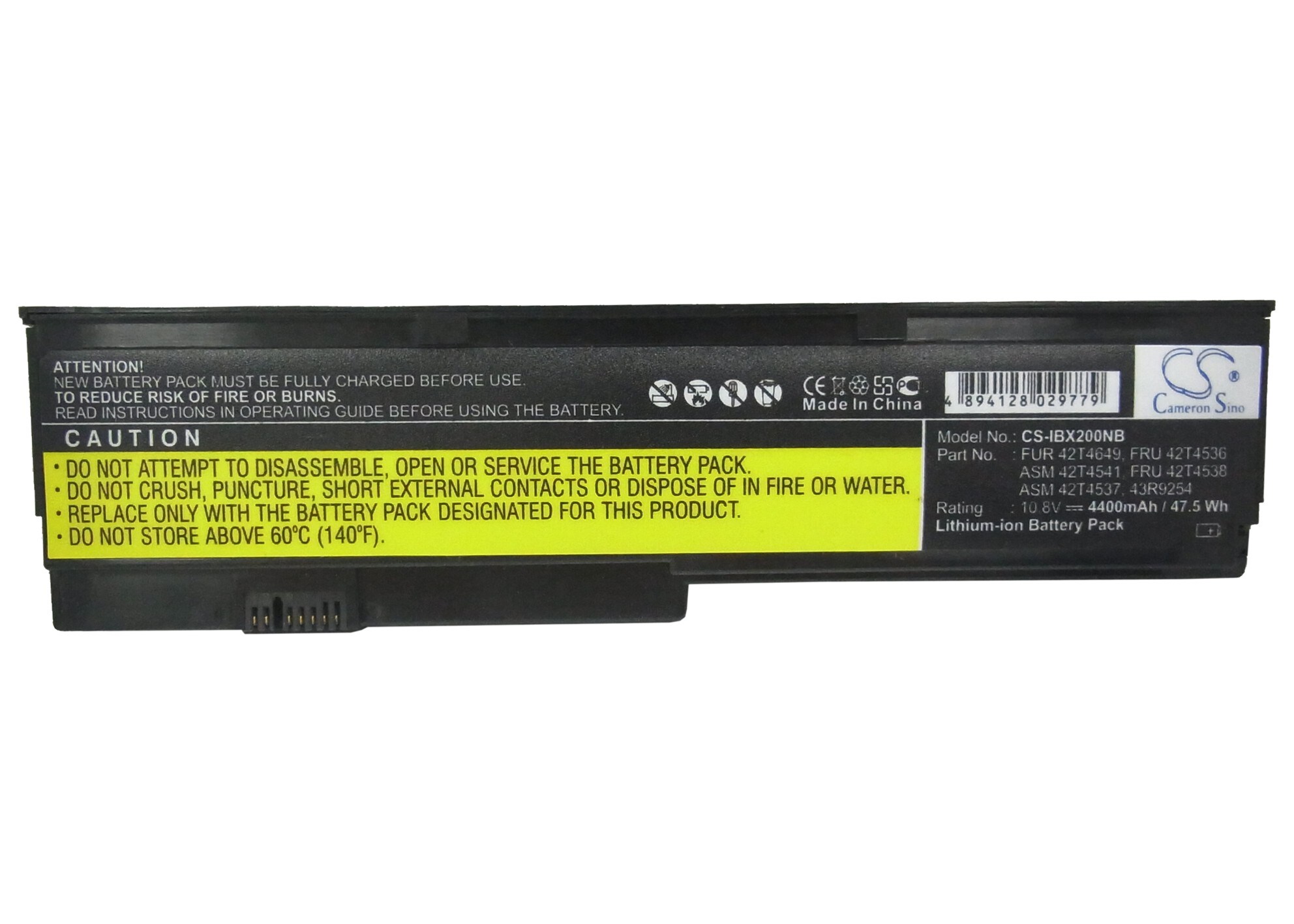 Batteri till Notebook, Bärbar dator för Lenovo ThinkPad X201S, ThinkPad X201i