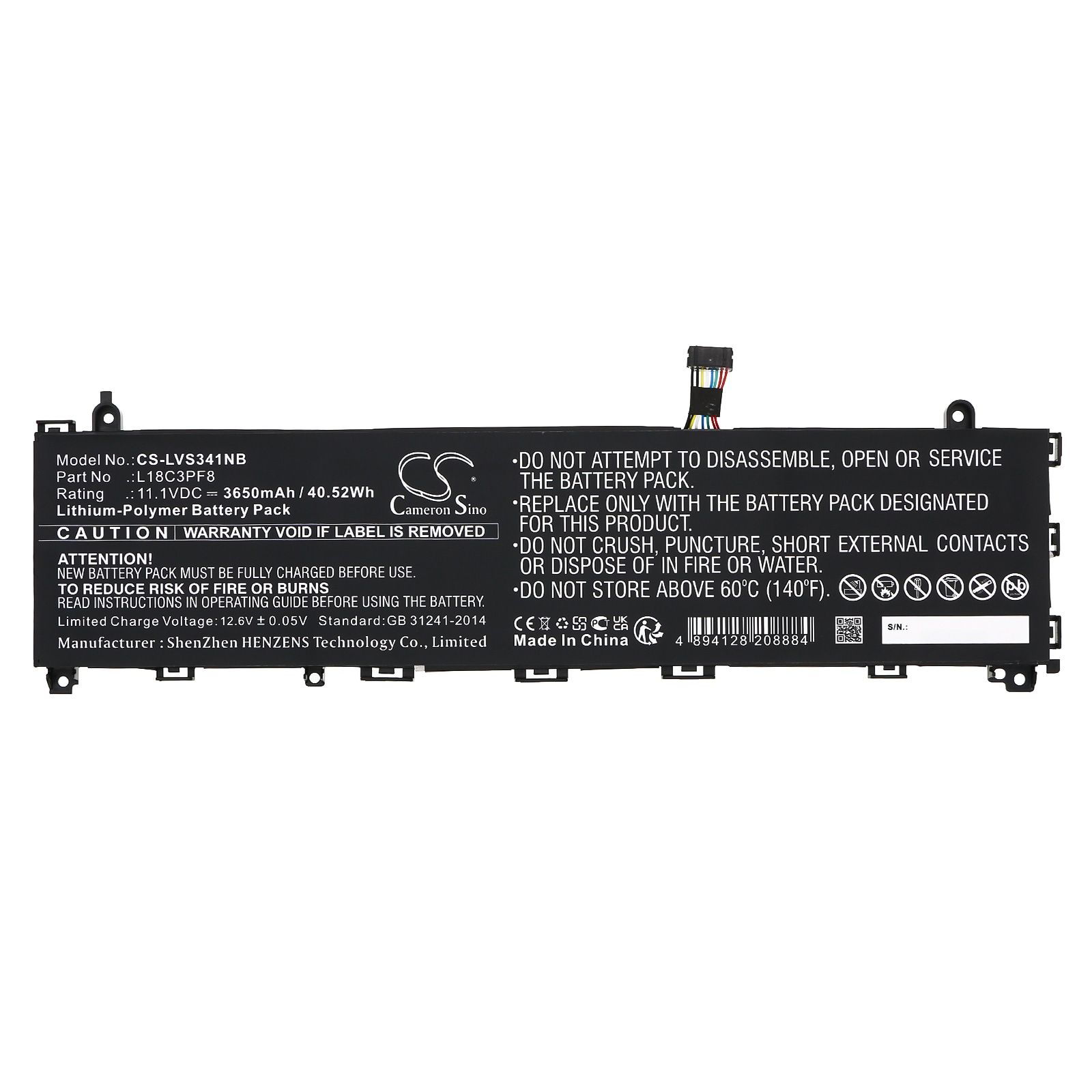 Batteri till Notebook, Bärbar dator för Lenovo IdeaPad S340-13IML m.fl.
