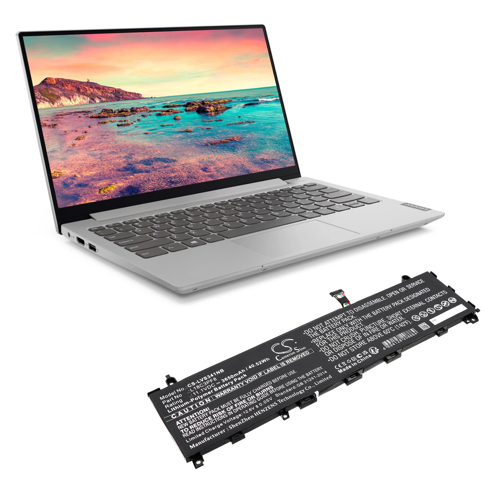 Batteri till Notebook, Bärbar dator för Lenovo IdeaPad S340-13IML m.fl.