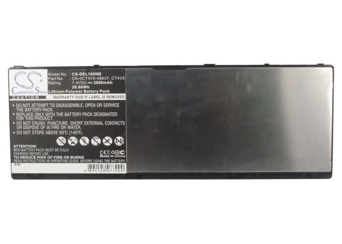 Batteri till Notebook, Bärbar dator för DELL Latitude 10, ST2, T05G m.fl.
