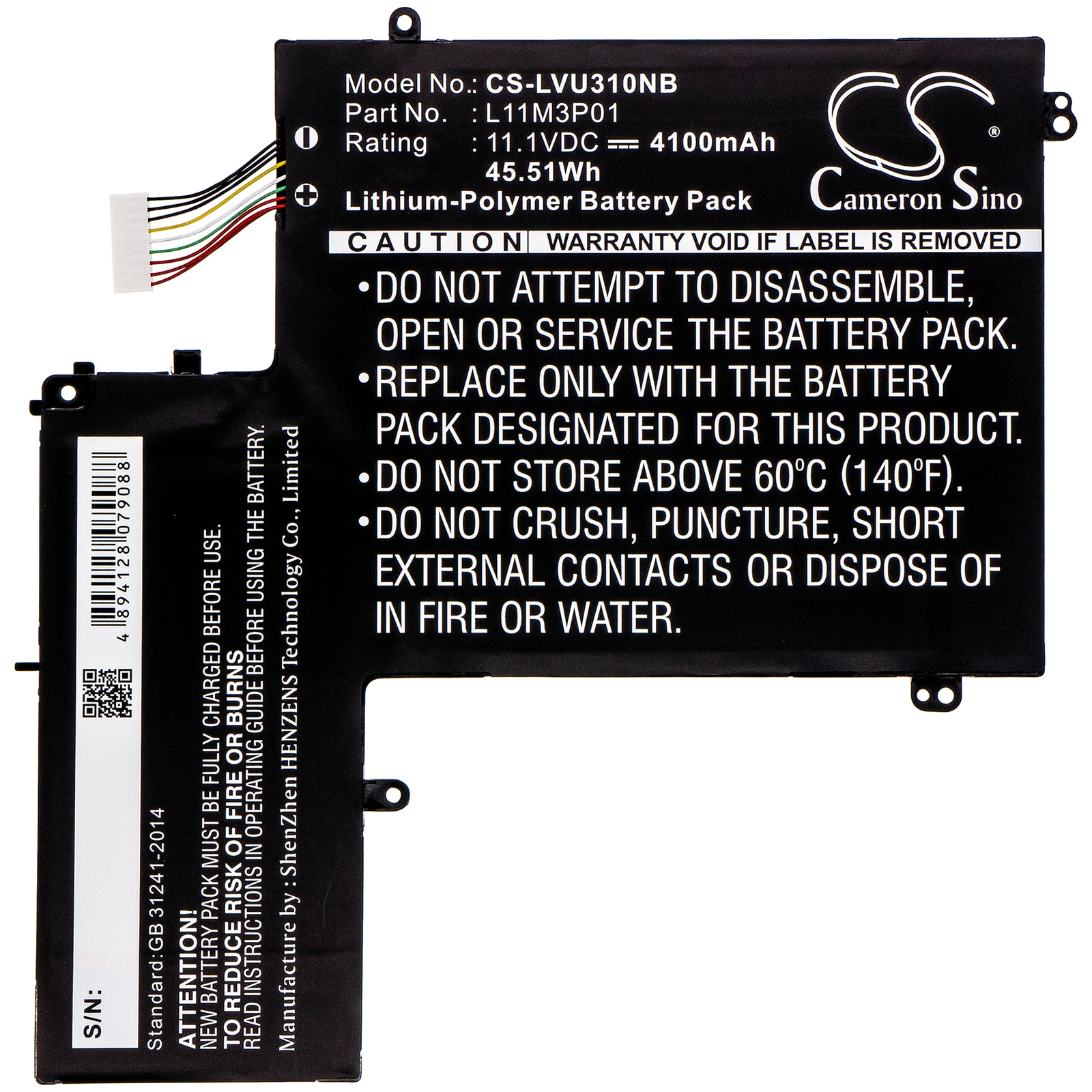 Batteri till Notebook, Bärbar dator för Lenovo IdeaPad U310, IdeaPad U310-ITH m.fl.