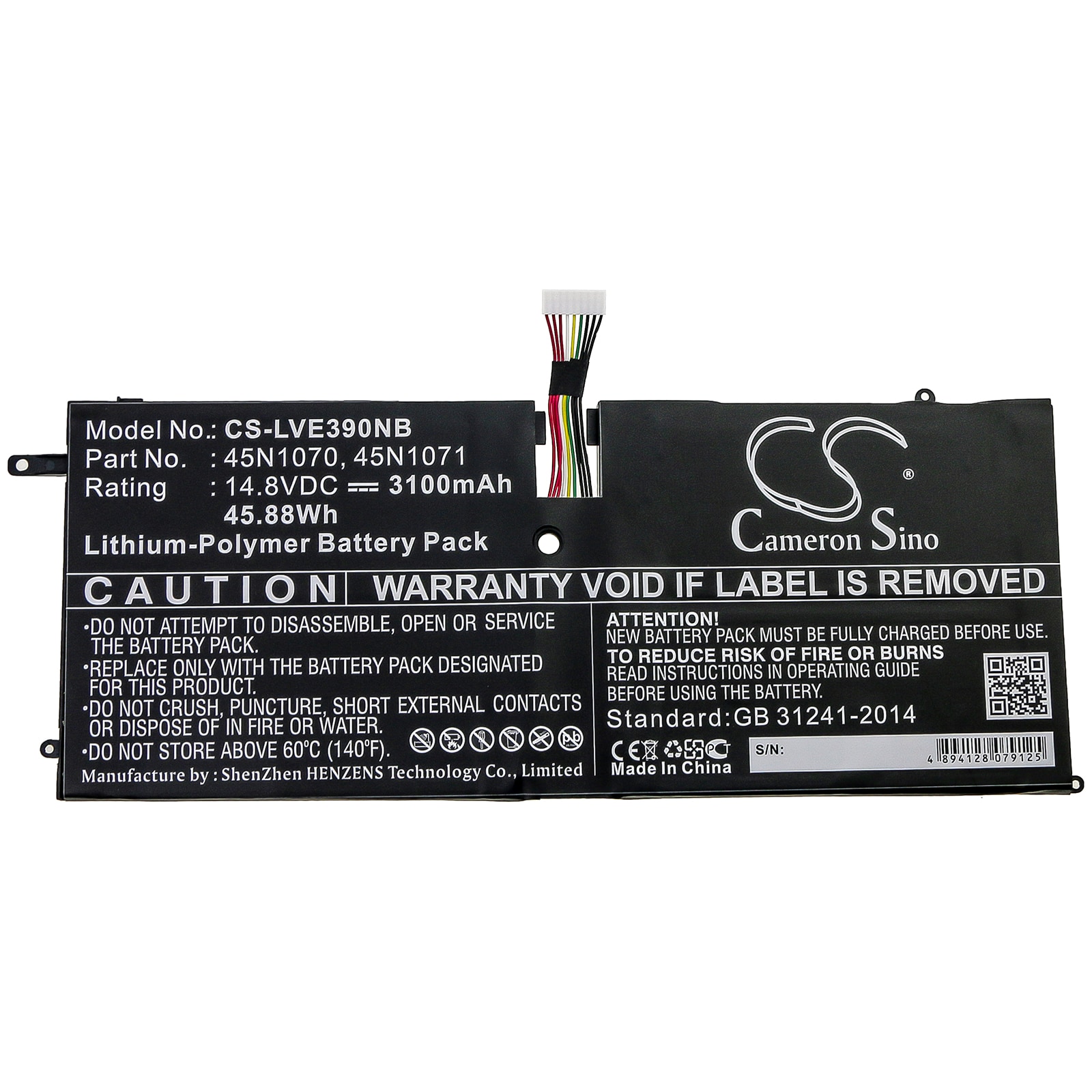 Batteri till Notebook, Bärbar dator för Lenovo ThinkPad X1 Carbon 3460-22U m.fl.