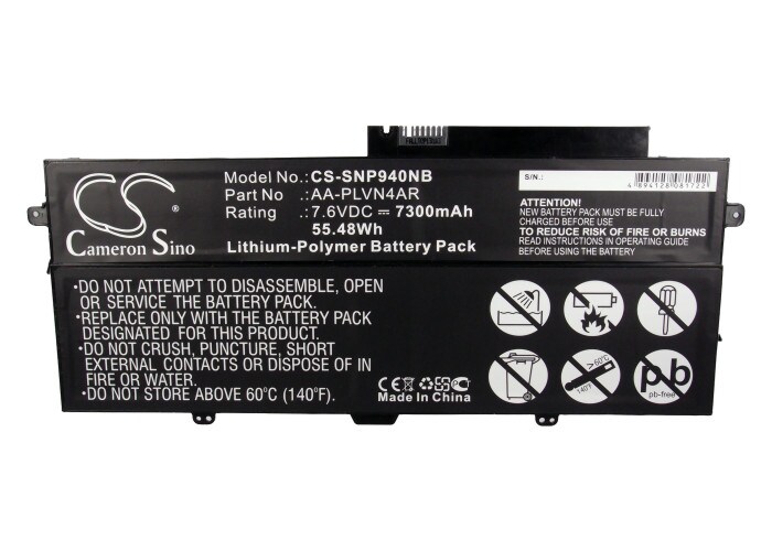Batteri till Notebook, Bärbar dator för Samsung Ativ Book 9 Plus, NP940X3G m.fl.