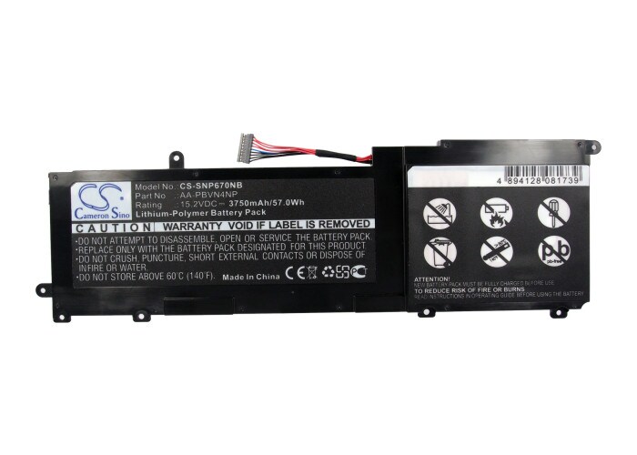 Batteri till Notebook, Bärbar dator för Samsung Ativ Book 6, NP670Z5E, NP670Z5E-X01 m.fl.