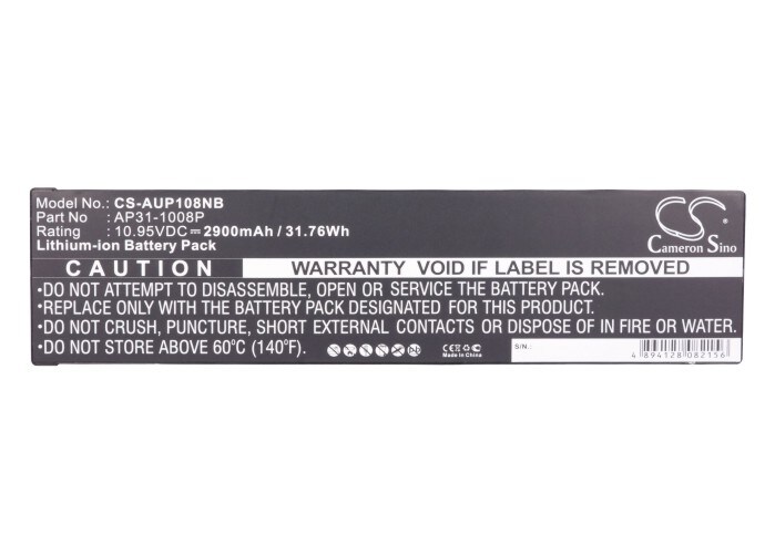 Batteri till Notebook, Bärbar dator för Asus Eee PC 1008, Eee PC 1008P, Eee PC 1008KR