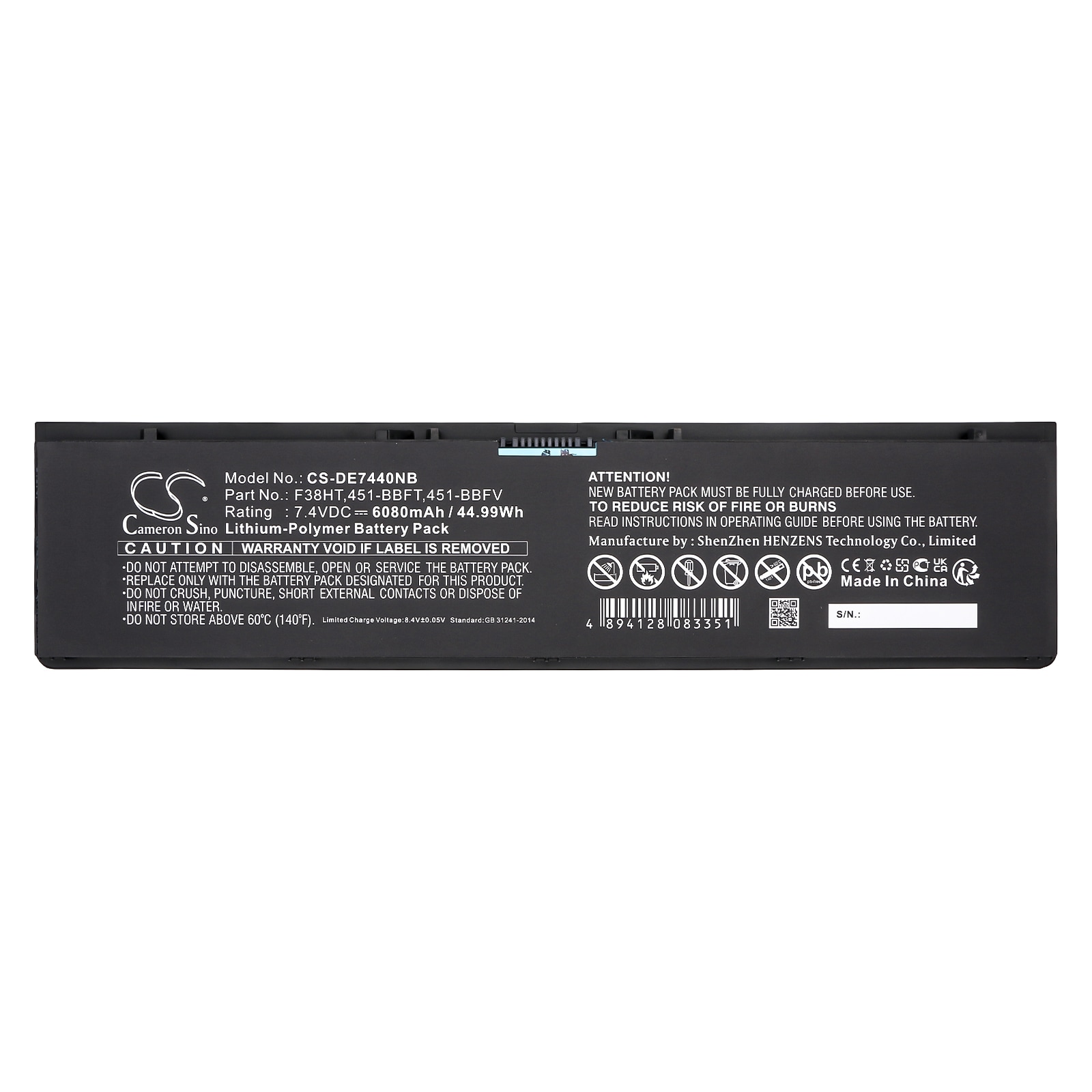 Batteri till Notebook, Bärbar dator för DELL Latitude E7440, Latitude 14 7000 m.fl.