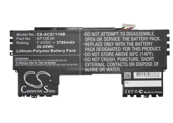 Batteri till Notebook, Bärbar dator för Acer Aspire Aspire S7 11", Aspire S7-191 m.fl.