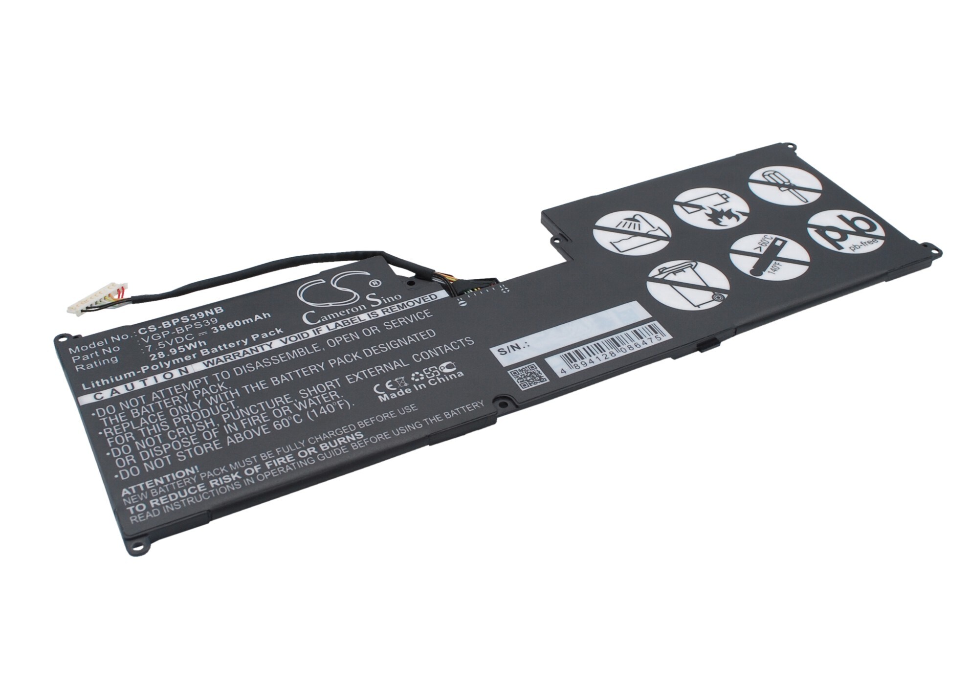Batteri till Notebook, Bärbar dator för Sony VAIO Tap 11, SVT11215CW, SVT11215CGB/W m.fl.