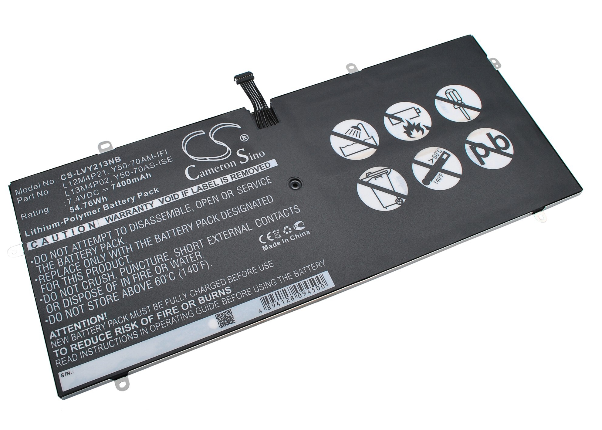 Batteri till Notebook, Bärbar dator för Lenovo Yoga 2 Pro Ultrabook, Yoga 2 Ultrabook m.fl.