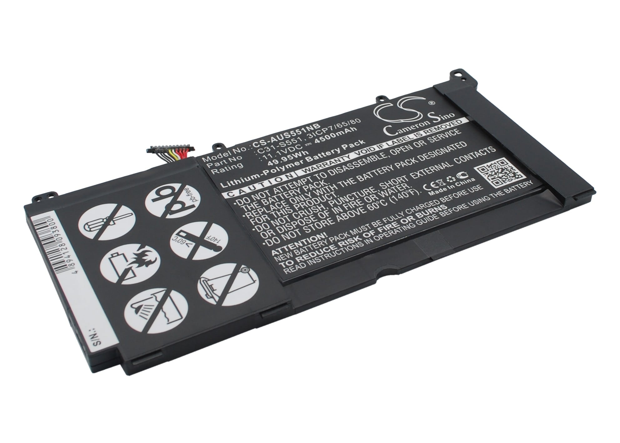 Batteri till Notebook, Bärbar dator för Asus VivoBook S551L, VivoBook S551LA m.fl.