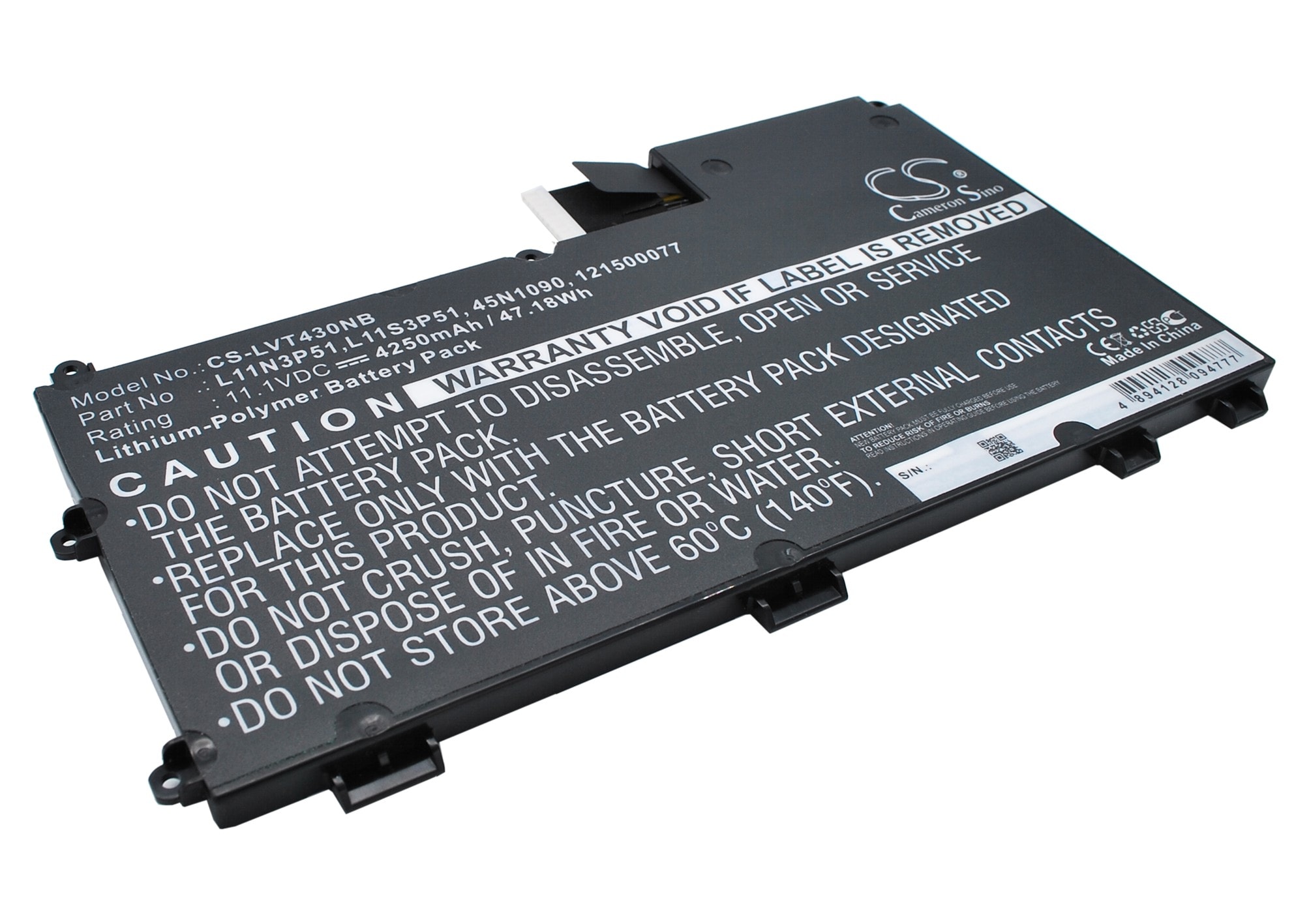 Batteri till Notebook, Bärbar dator för Lenovo Thinkpad T430u, 3351A64, 33512AC m.fl.