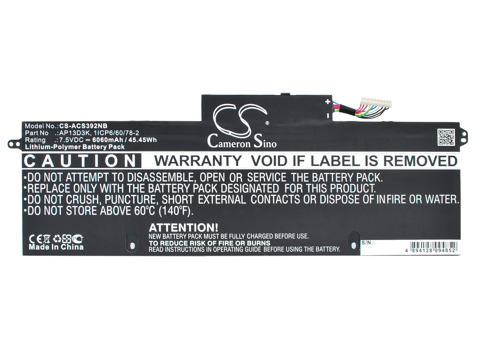 Batteri till Notebook, Bärbar dator för Acer Aspire S3-392G, Aspire S3-392, Aspire S3