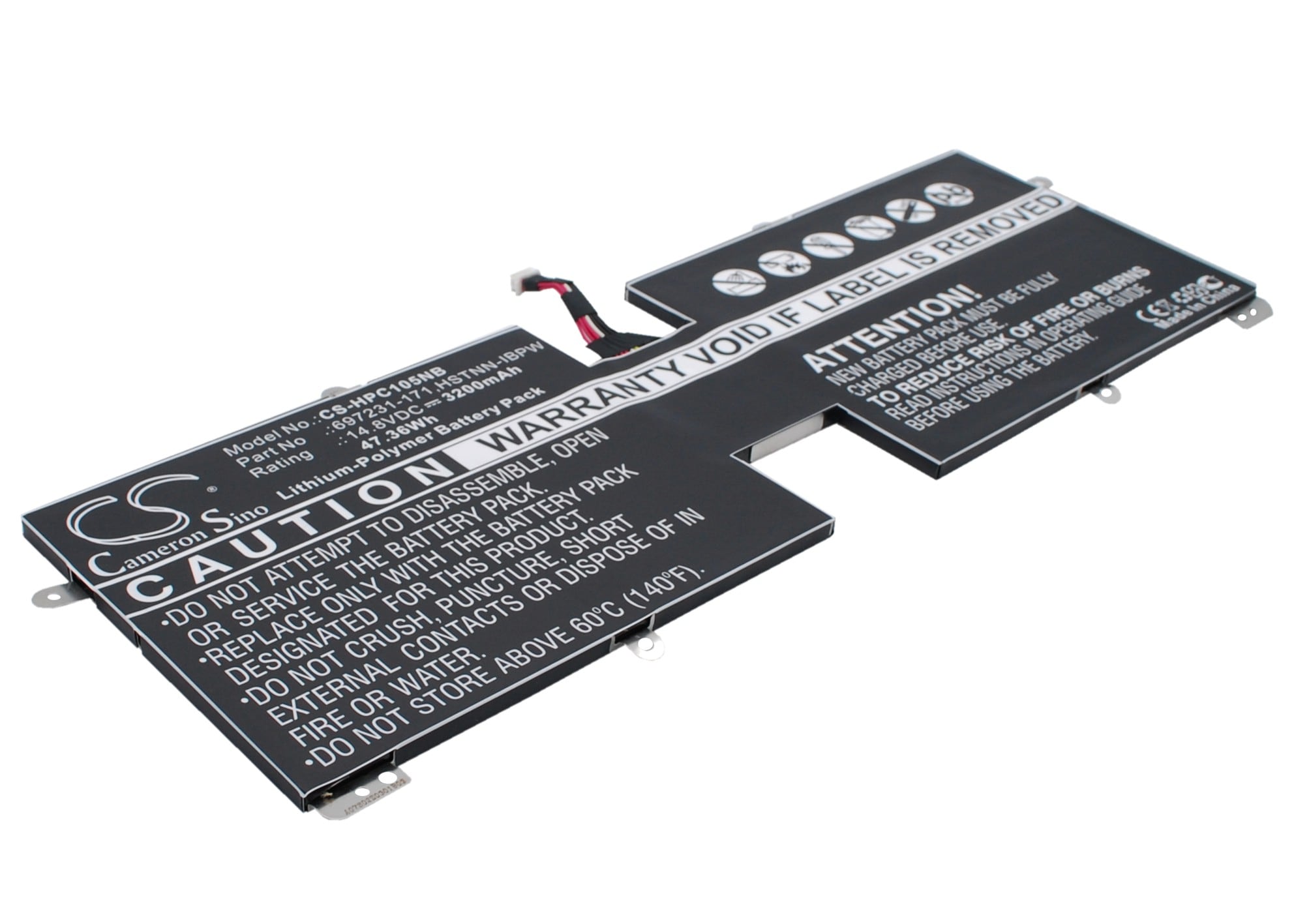 Batteri till Notebook, Bärbar dator för HP Spectre XT TouchSmart 15-4000eg, TPN-C105 m.fl.