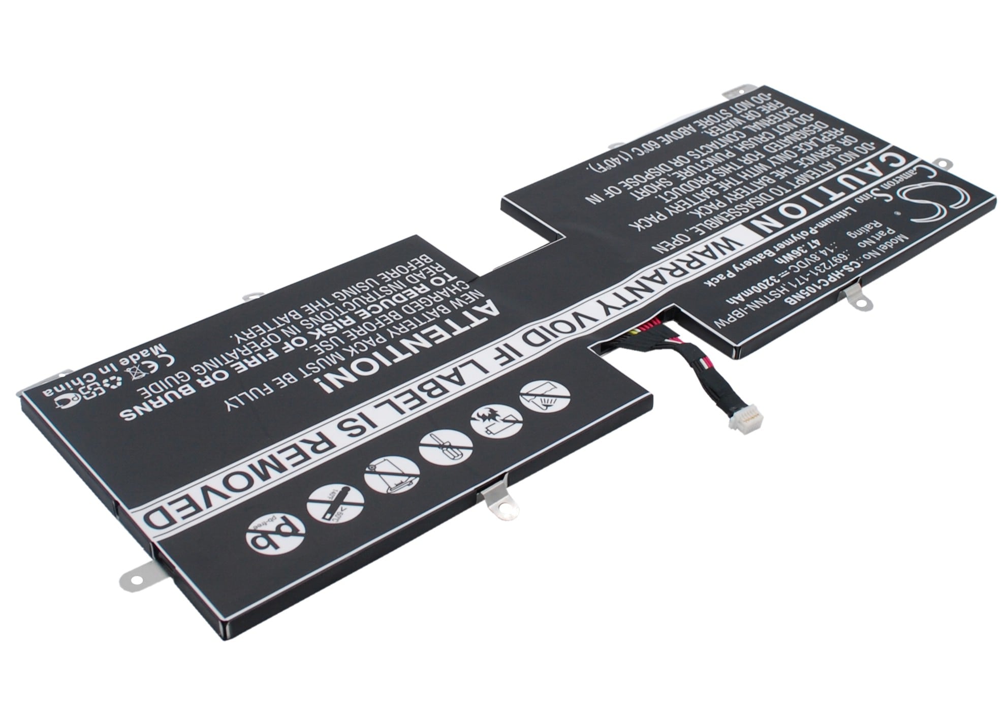 Batteri till Notebook, Bärbar dator för HP Spectre XT TouchSmart 15-4000eg, TPN-C105 m.fl.