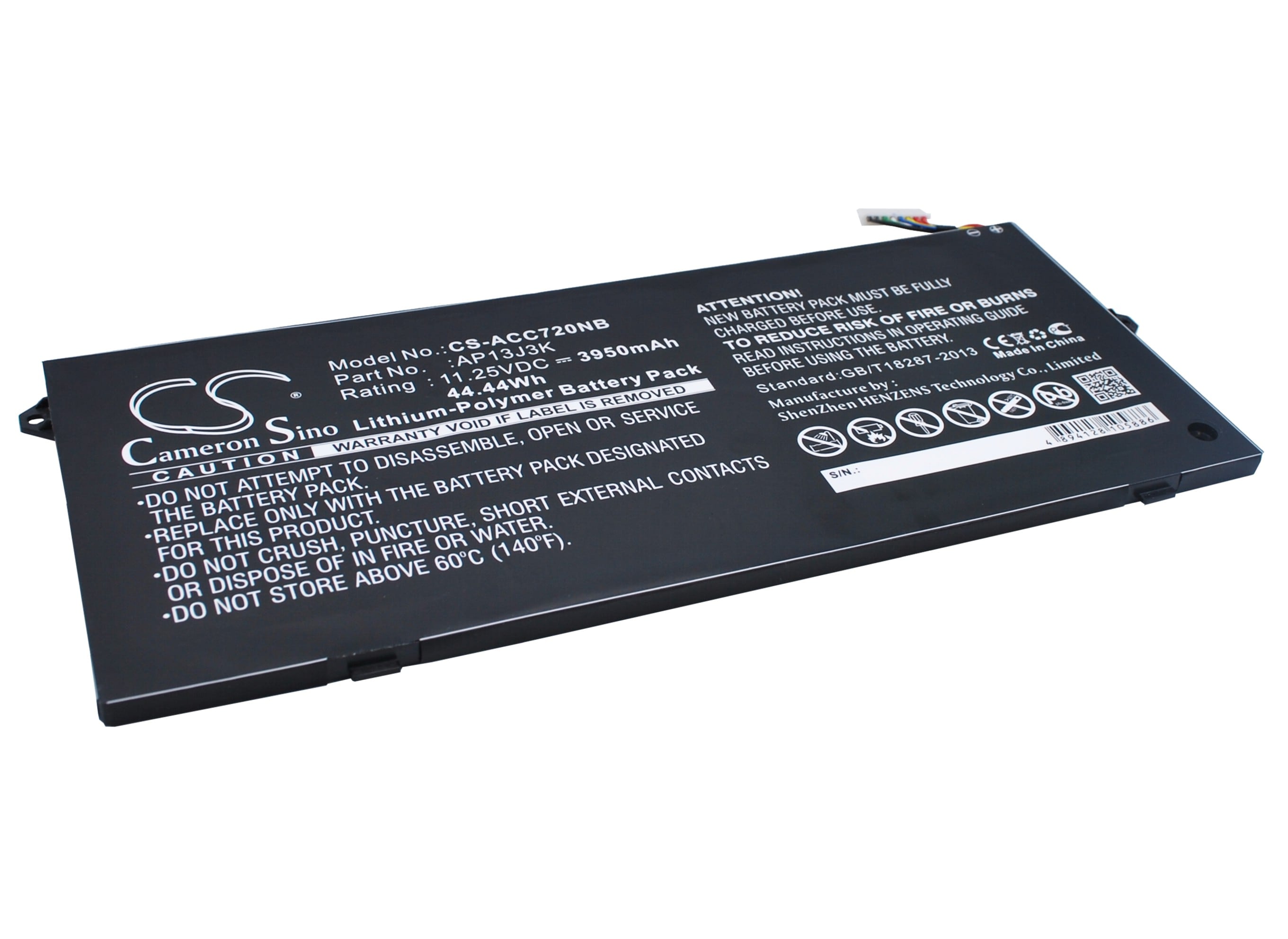 Batteri till Notebook, Bärbar dator för Acer Chromebook 11.6", Chromebook C720 m.fl.