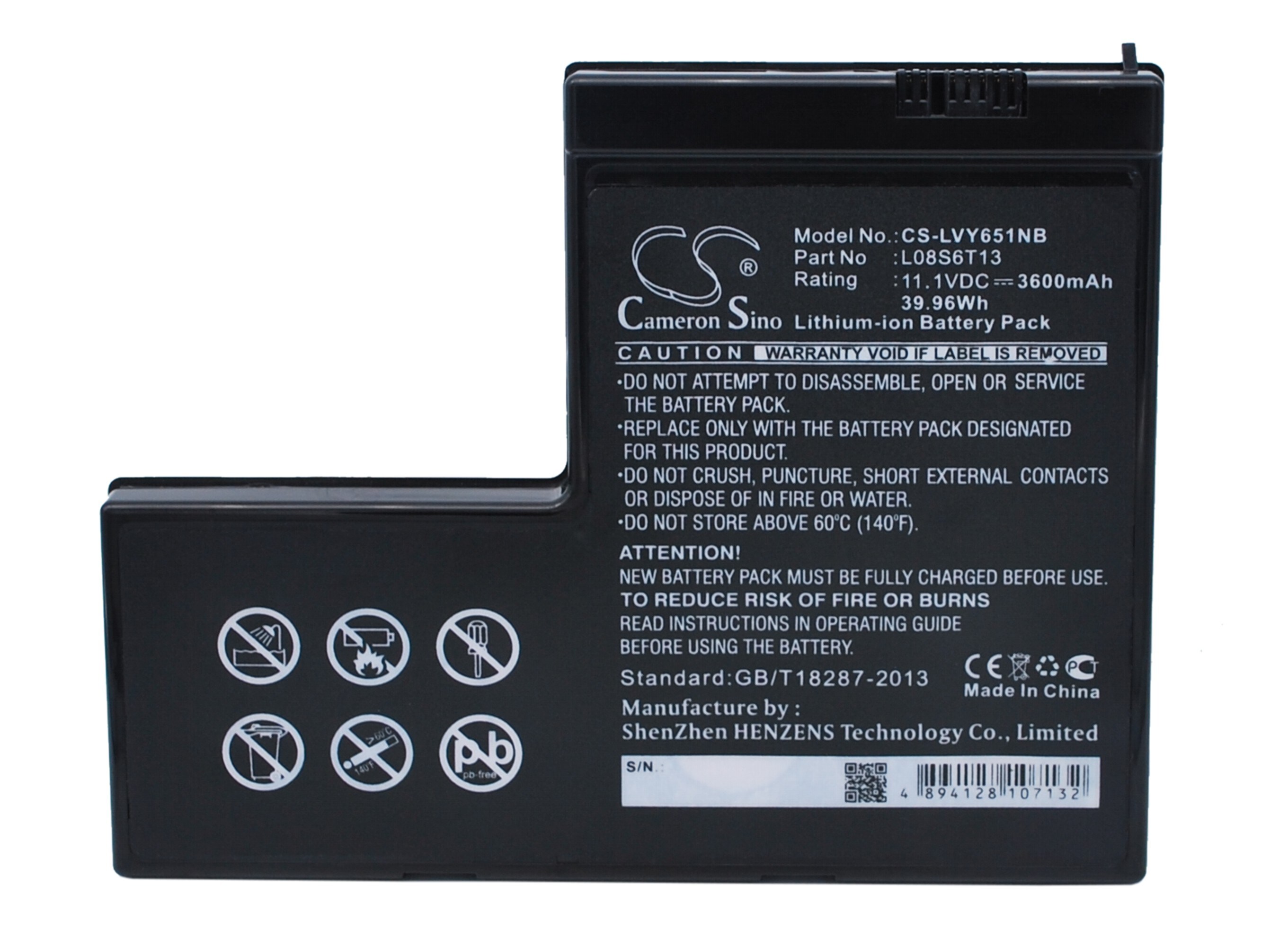 Batteri till Notebook, Bärbar dator för Lenovo IdeaPad Y650, IdeaPad Y650 4185