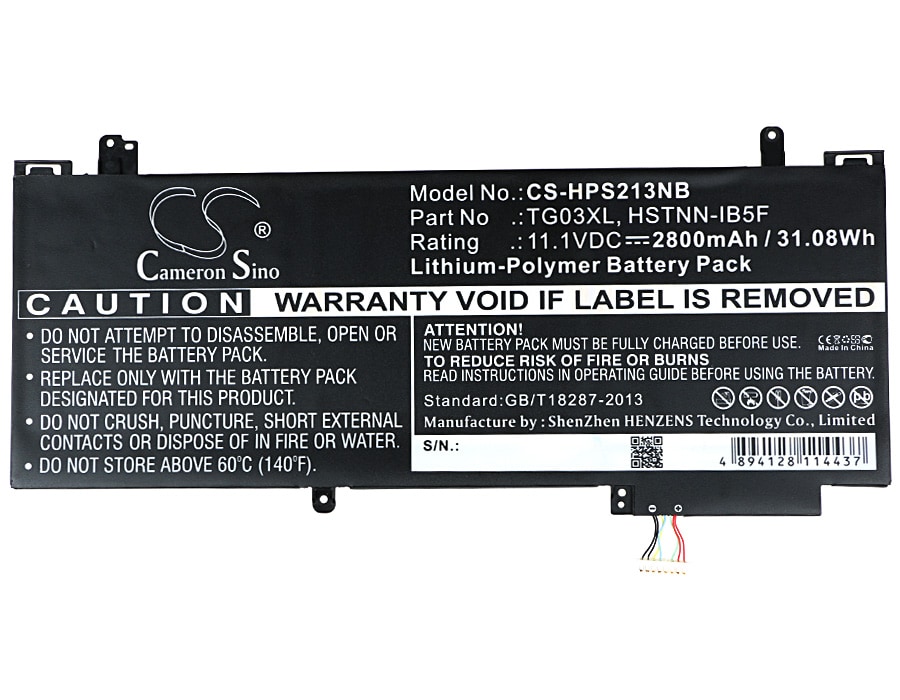 Batteri till Notebook, Bärbar dator för HP Split X2 13-F, Split X2 13-F010DX