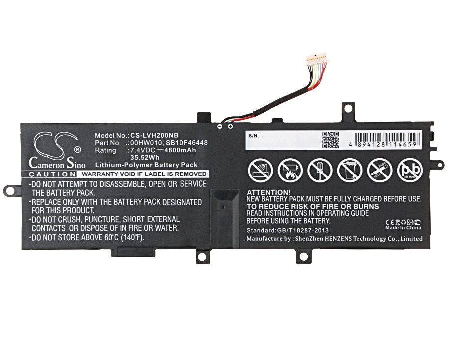 Batteri till Notebook, Bärbar dator för Lenovo ThinkPad Helix 2 m.fl.