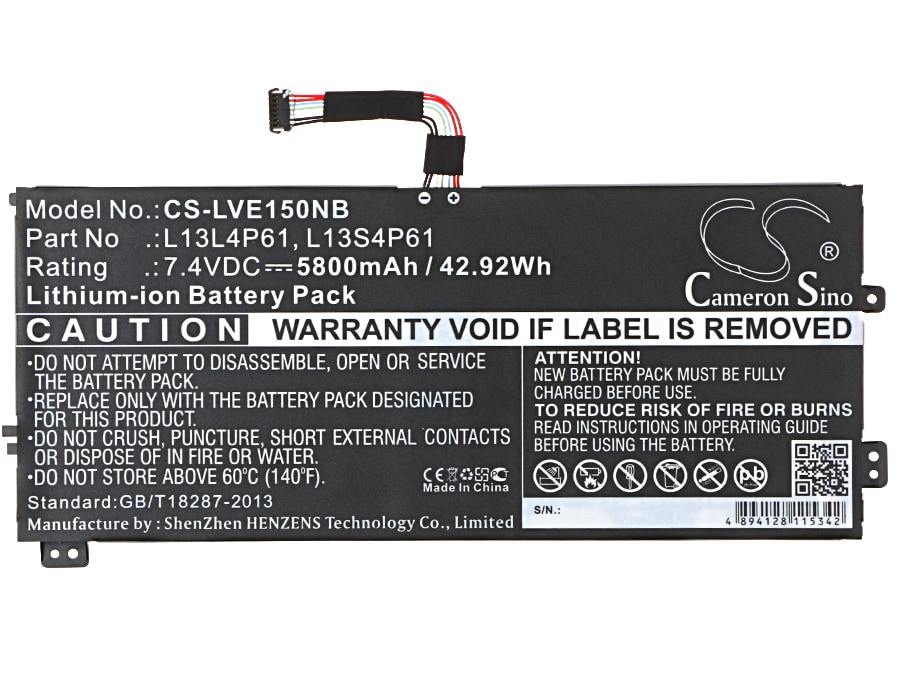 Batteri till Notebook, Bärbar dator för Lenovo Edge 15, Edge 15 80H1, Flex 2 Pro-15 m.fl.