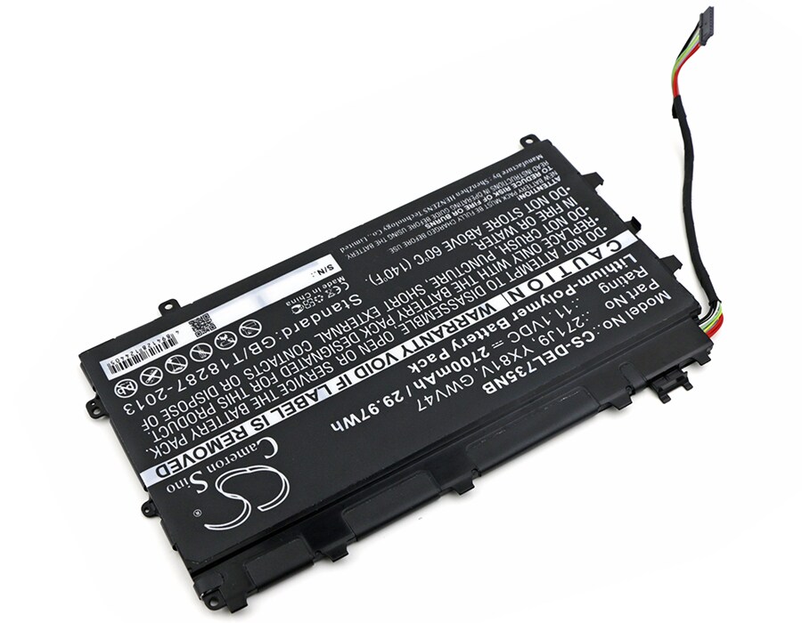 Batteri till Notebook, Bärbar dator för DELL Latitude 7350, Latitude 13 7000 m.fl.