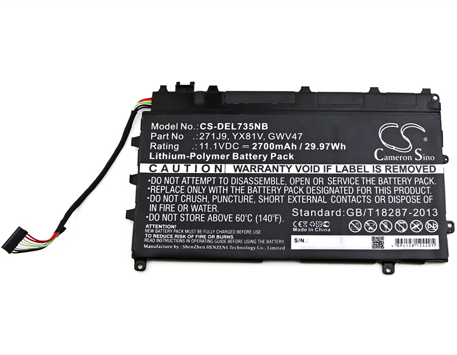Batteri till Notebook, Bärbar dator för DELL Latitude 7350, Latitude 13 7000 m.fl.