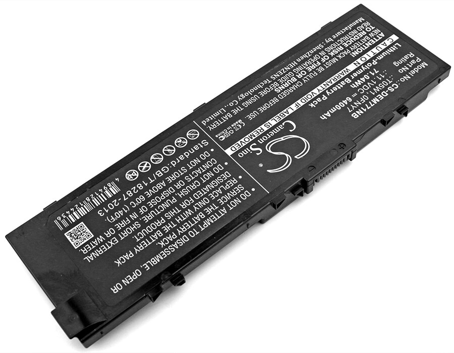 Batteri till Notebook, Bärbar dator för DELL Precision M7710, Precision 17 7000 m.fl.