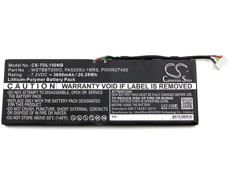 Batteri till Notebook, Bärbar dator för Toshiba Satellite L10T, Satellite L10W m.fl.