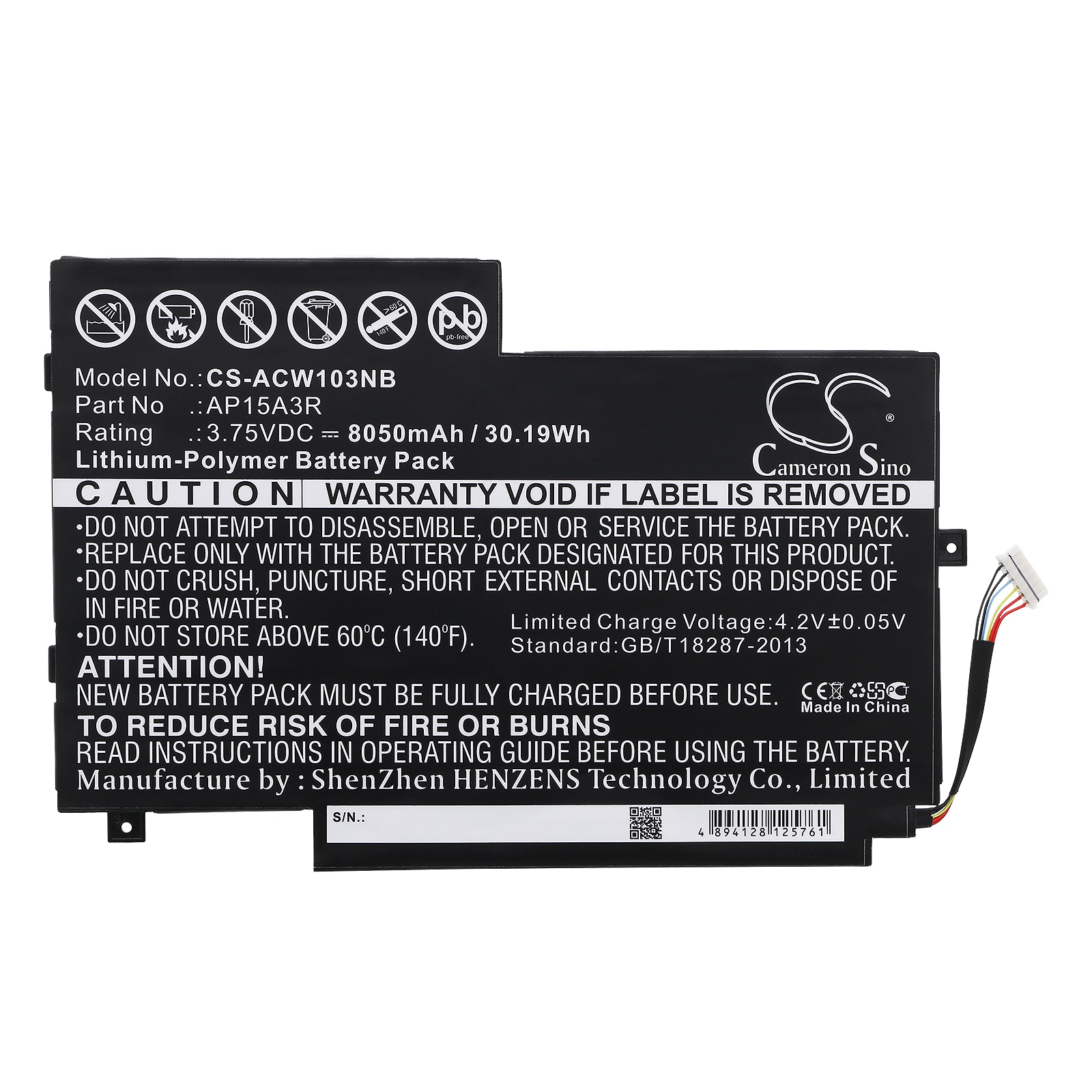 Batteri till Notebook, Bärbar dator för Acer Aspire Switch 10E, SW3-013, SW3-013-1566