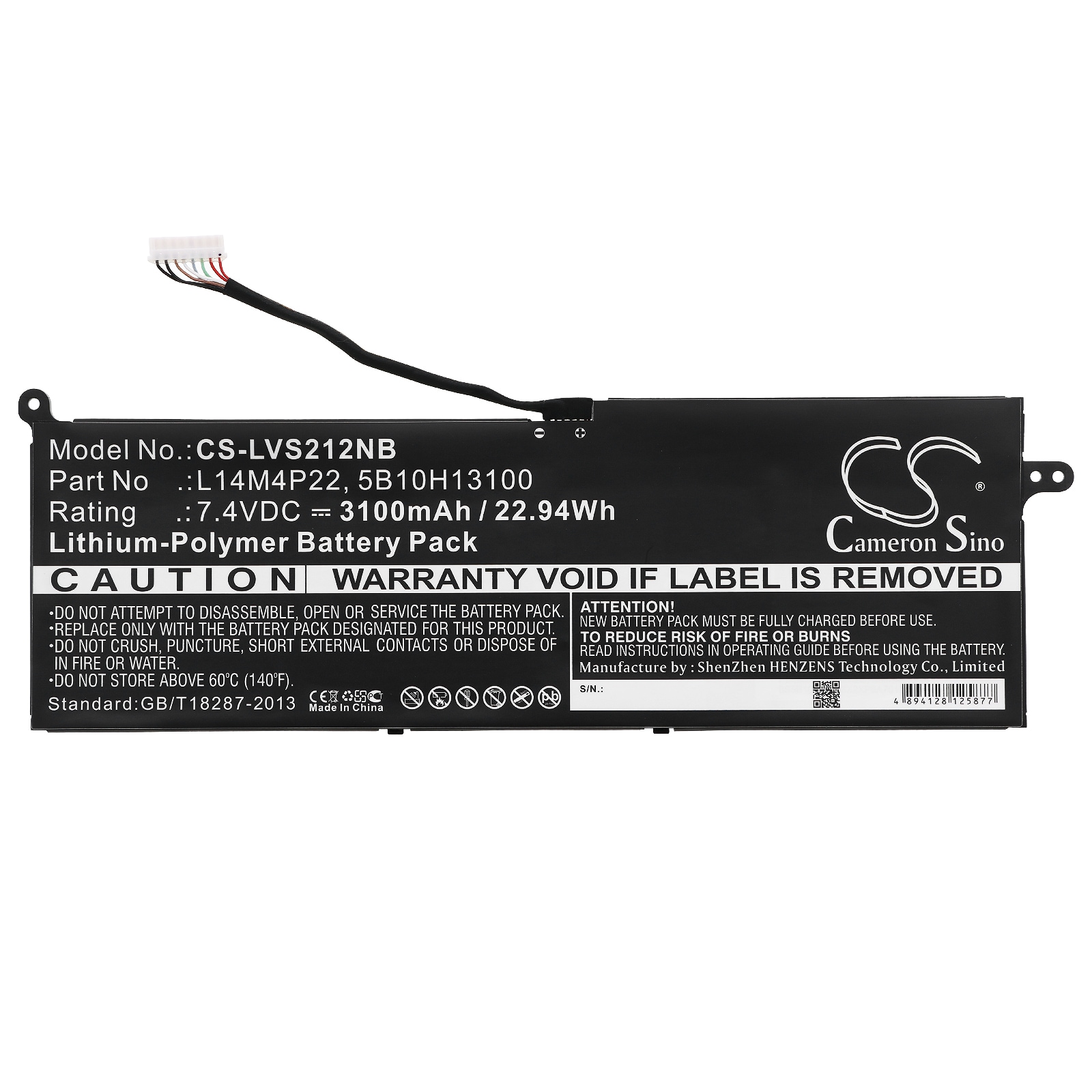Batteri till Notebook, Bärbar dator för Lenovo IdeaPad S21E-20, IdeaPad S21E-20 80M4