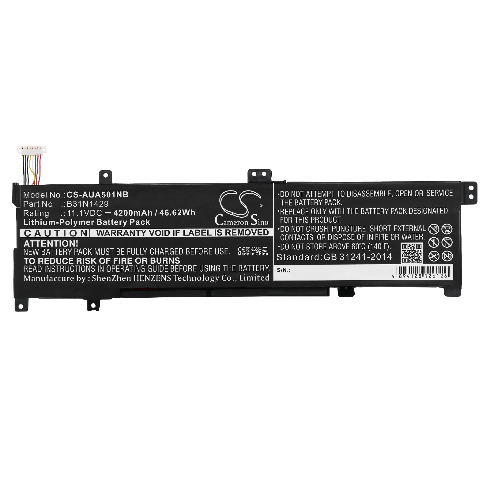Batteri till Notebook, Bärbar dator för Asus Vivobook A501L, Vivobook A501LX m.fl.